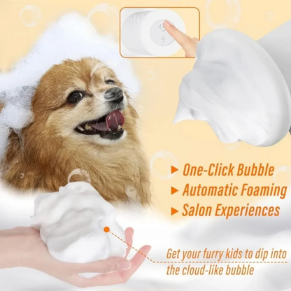 Pet FUR-EVER CLEAN Automatic Foaming Soap Dispenser and Bath Brush