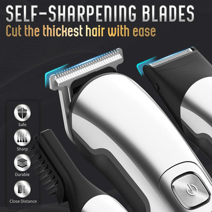 6 In 1 Beard Trimmer,Cordless Hair Clippers kit for men