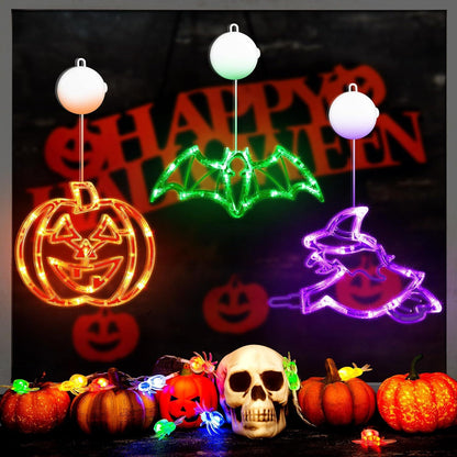 Halloween Window Lights with Suction Cup Battery Operated